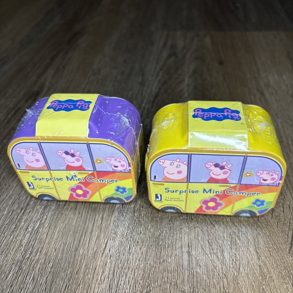 Peppa Pig Mini‎ Camper Van Surprise Lot Of 2 Mystery Pack Blind Bag Sealed New